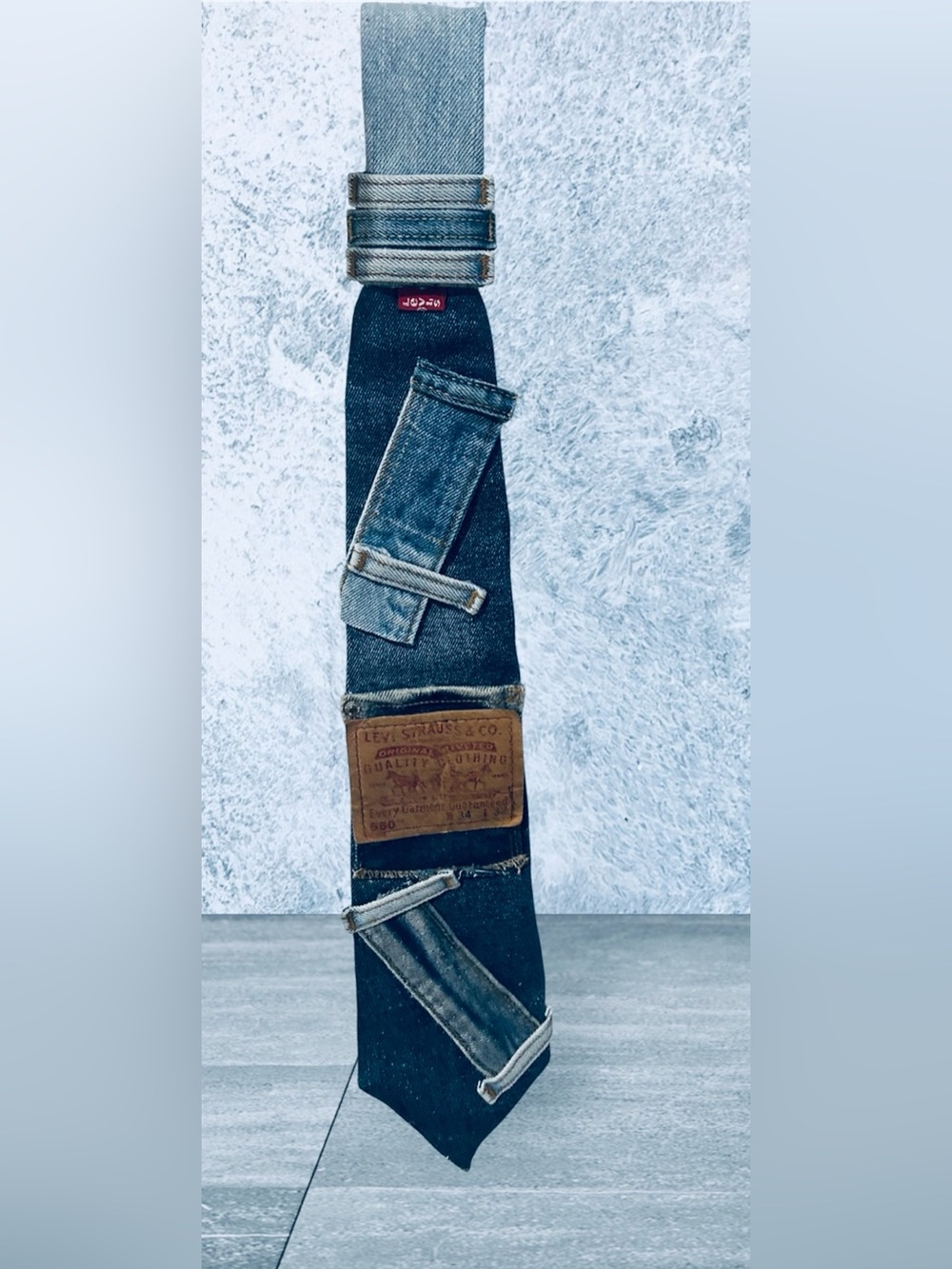 Levi's Denim Patch Slim Men’s Jeans Tie in Dark and Light Blue